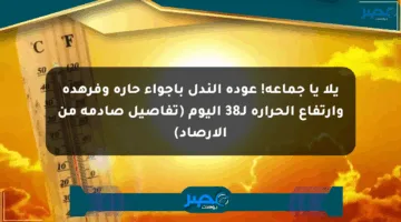 يلا يا جماعة! عودة الندل بأجواء حارة وفرهدة وارتفاع الحرارة لـ38 اليوم (تفاصيل صادمة من الأرصاد)